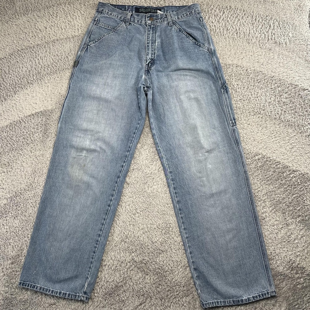 Vintage Levis‎ SilverTab Jeans Carpenter 32x31 Loose Fit Baggy Skater Grunge Y2K